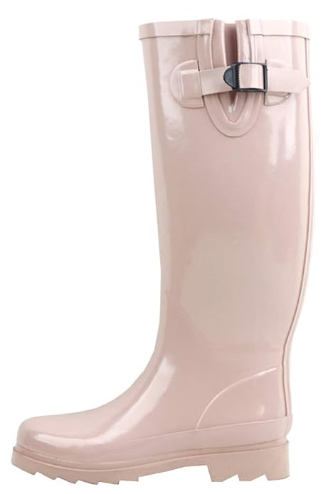 blush rain boots