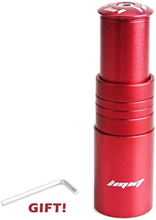 JEELAD MTB Bicycle Bike Fork Stem Extender Aluminium Alloy Head Up Adapter Handlebar Riser Adaptor (Red)