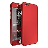 iPhone 6 6s Plus 2 in 1 PC Case, Full Body Protection Cover with Tempered Glass Screen Protector for 6 6s Plus 5.5