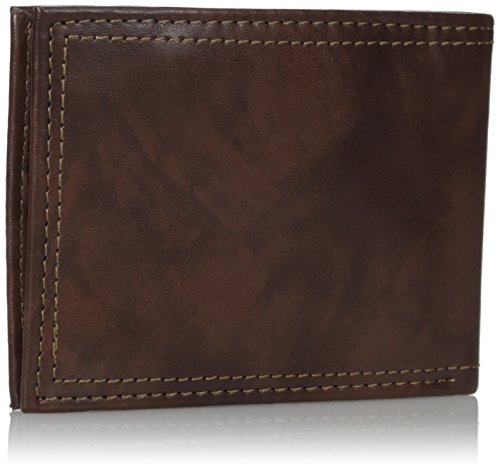 Dockers Men's  RFID Blocking Extra Capacity Leather Bifold Wallet,Brown,One Size