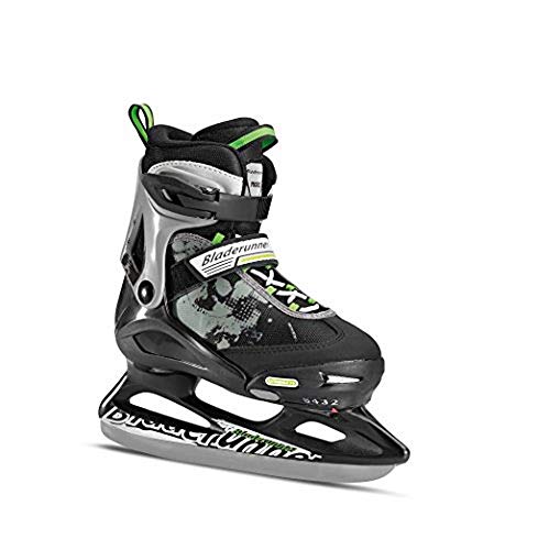 Bladerunner Kids Ice Skates, Black/Green, Size 2-5