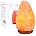 Himalayan Salt Lamp Natural Shape with Wooden Base, 6-8 Inches, 6ft UL-Approved Dimmer Switch Cord – Soothing Ambience, Air Purifier, Stress Relief, Bedroom & Office Decor, Wellness, Zen Lighting