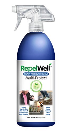 Repel Well Multi-Protect Stain & Water Repellent (24oz) Eco-Friendly, Pet-Safe Spray Keeps Your Belongings Clean, Dry and Looking New, Longer - Protects Fabric, Upholstery, Leather, Footwear & More
