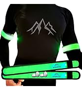 AVANTO Running Led Armband, High Visibility Safety Lights 2-Pack, Reflective Arm Bands for Runner...