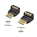 VCE 2 Combos HDMI Adapter HDMI 90 Degree and 270 Degree Male to Female Connector 3D&4K Supported
