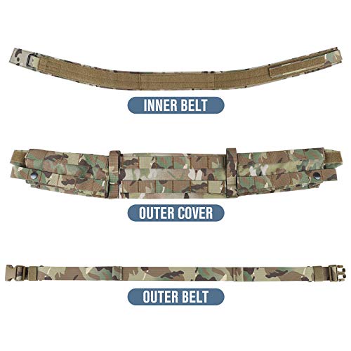 PETAC GEAR Tactical Gun Belt Low Profile Battle Belts Men's Modular