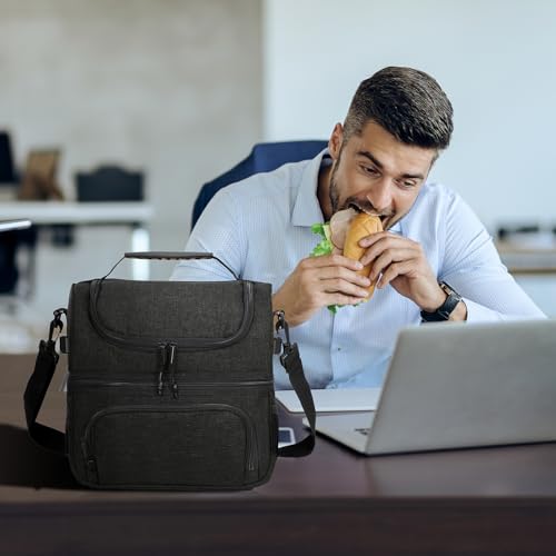 Pritent Insulated Lunch Bag - Leakproof Soft Cooler Tote With Removable Strap For Work Or School - View #3