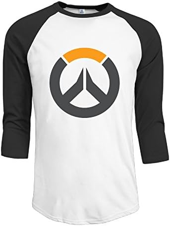 Men's Overwatch Circle Logo Icon Contrast Color 3/4 Sleeve Raglan T Shirts