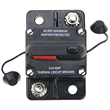 ZOOKOTO 250 Amp Car Automotive Marine Boat Audio Circuit Breaker with Manual Reset, 12V- 42VDC, Waterproof (250A)