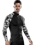 DRSKIN UV Sun Protection Long Sleeve Top Shirts Skins Tee Rash Guard Compression Base Layer (RSB-MGY91, 3XL)