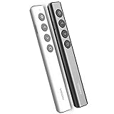 KAXMOON Powerpoint Presentation Clicker, VSON35 Wireless Presenter Pointer, RF 2.4GHz PPT Slide Advancer, USB Remote Control Flip Pen for Windows Android Linux Mac OS (N35 | Ivory White)