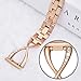 V-MORO Bangle Compatible with Galaxy Watch 42mm Bands/Active 44mm 40mm/Samsung Galaxy Watch 3 41mm Band Rose Gold Women 20mm Bling Metal Stainless Steel Replacement for Samsung Galaxy Watch 42mm