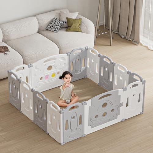 Box per Bambini pieghevole Penna per giochi pieghevole per Bambini Centro di attività per Bambini Sicurezza Gioco Cantiere Nuova casa Coperta Esterna Nuova Penna （Universo pieghevole Set 14 pannelli）
