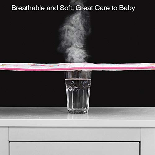 Wowelife Baby Crib Bumper Pads Elephant Crib Bumpers Padded Pink Breathable 100% Soft Microfiber Polyester for Baby Girls(Pink Elephant)