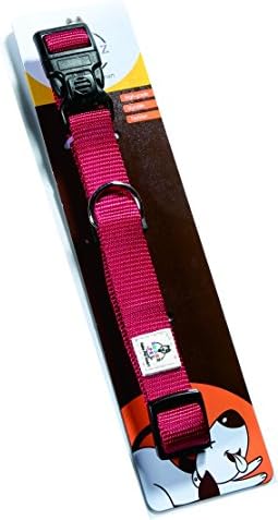 SMARZ PET Durable Extra Thick Pet Collars for Dog -Nylon Collar- REACH Material -Medium Size 17”-22" -Red