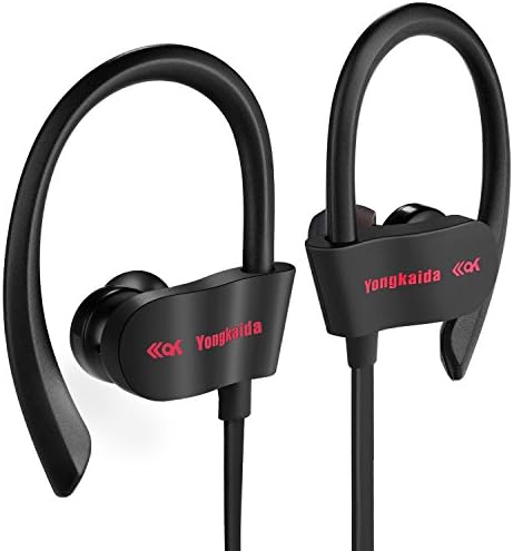 Bluetooth Headphones Wireless Earbuds Sport In-Ear IPX7 Sweatproof Earphones with Mic Super sound quality Bluetooth 4.1 ，8 Hours Play Time, Noise Cancelling Headsets Secure Fit Design Black