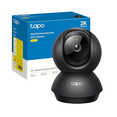 C211 Telecamera Wi-Fi Interno 2K(3MP), Videocamera Sorveglianza, Visione Notturna, Notifiche in Tempo Reale, Storage su Cloud, Rilevamento del Pianto del Bambino, Alexa, Google Assistant