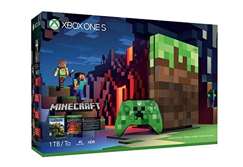 Xbox One S 1TB Limited Edition Console – Minecraft Bundle [Discontinued]