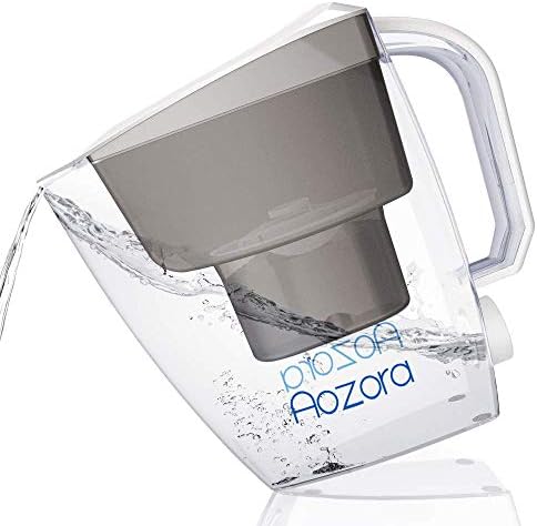 Aozora Water Filter Pitcher - Large Water Purifier with Activated Carbon, BPA Free, NSF Certified, 4-Layer Filtration for Reducing Heavy Metals & Residual Chlorine, Perfect Size for Refrigerator