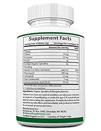 Pastillas de espirulina orgánicas, 100% orgánicas USDA, calidad prémium, 4 certificaciones orgánicas, sin OMG, sin aditivos cápsulas o rellenos, fácil de tragar, 120 unidades de 2 meses de suministro, No Model, 1