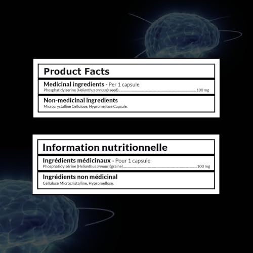 Intelligent Labs Phosphatidylserine Supplement 100mg | 90 High Strength Capsules | 100% Soy and Allergen Free | Pure Phosphatidylserine from Sunflower Lecithin