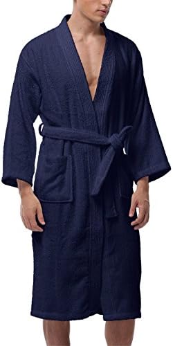 Giova Men's Terry Cloth Turkish Cotton Spa Bathrobe Sleepwear Long Robe