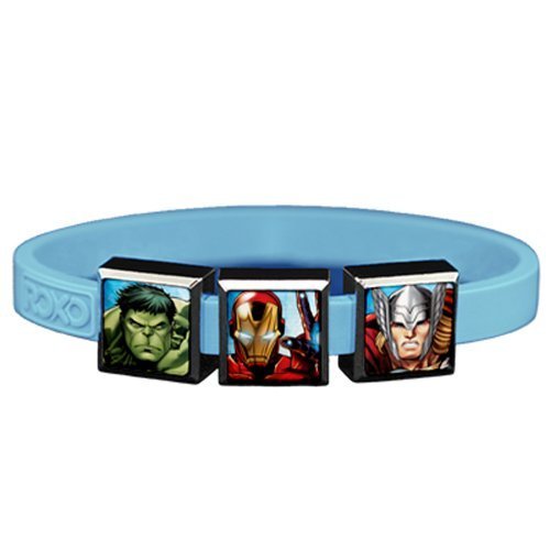 Roxo Avengers Assemble 3 Charm Set  with Ocean Splash Bracelet, Medium