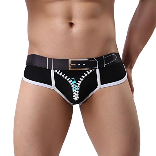 Mens Underwear Clearance Sale,Wintialy Soft Zipper Print Briefs Underpants Knickers Shorts Sexy