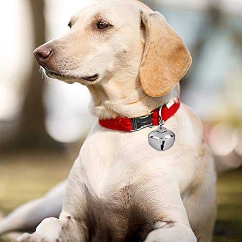 VGOODALL 100PCS Jingle Bells for Crafts, 1 Inch Jingle Bells Silver Jingle Bells Bulk for DIY Project Christmas Party Decor