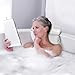Jhua Non Slip Bath Pillow, Waterproof Spa Bathtub Pillow Mat with 7 Strong Suction Cups for Any Size Tub Comfort Bath Pillow for Neck Rest Back Support (14.6x11.4x2 in) (White)