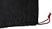 Earthwise Cotton Shoe Storage Travel Bags with Drawstring Made in the USA 17 inches X 12 inches (2 Pack)… (Solid Black)