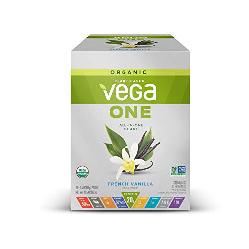 Vega Organic AllinOne Vegan Protein Powder French Vanilla (10 Sachets