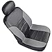Motor Trend Two Tone PU Leather Car Seat Covers - Black Classic Accent Gray Sides - Premium Leatherette - Front Pair