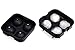 L.Store (R) Ice Ball Maker Mold - 4 Cups Spherical Ice Balls- Black Flexible Silicone Ice Tray - Molds 4 X 4.5cm Round Ice Ball Spheres