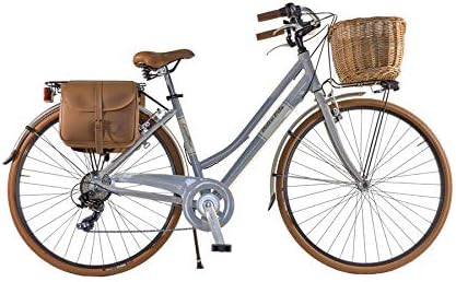 Via Veneto by Canellini Bike City Bike CTB Citybike Vintage Bycicle Aluminium Retro Dolce Vita Woman Lady (Grey, 43)