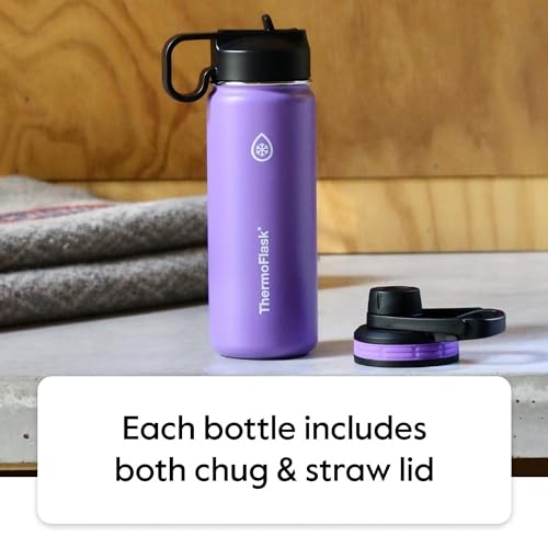 24 Oz Thermoflask Chug Lid ThermoFlask Bottle With Chug Lid Straw