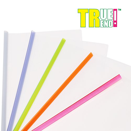 TRUETREND Heavyweight Plastic Report Cover | Standard Sliding Bar Translucent Design – Project File, Resume and Presentation Protector – Perfect for School and Office + Bulk Pack of 5 in 5 colors - Thumbnail 4