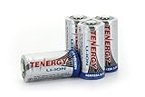 4 pcs Tenergy RCR123A 3.0V 600mAh Rechargeable Li-Ion Batteries