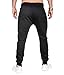 MODCHOK Men's Jogger Sweatpants Fleece Pants Workout Trousers Slim Fit Tracksuit A-Black S