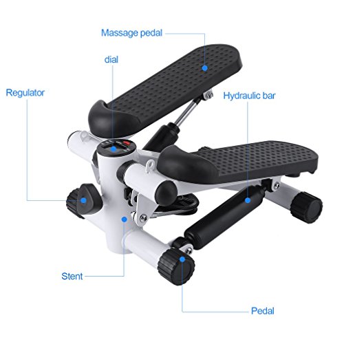 OUTAD Upgraded Air Stepper Climber with Bands and LCD Display for Home Workout Gym -As Seen On TV (white) - Thumbnail 4