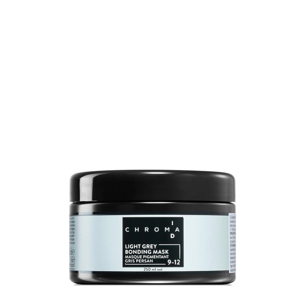 Schwarzkopf Professional CHROMA ID Bonding Color Mask Semi Permanent Mix And Tone Color System Toning Enhancing Refreshing Intense Care Deep Conditioning Shine Vegan Formula 9-12 Platinum Grey 300 ml