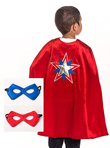 Little Adventures Super Hero Cape & Mask Set for Boys - American Hero