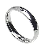 Jinique 4mm Stainless Steel Comfort Fit Plain Wedding Band Ring Size 4-12