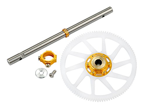 Microheli Titanium Main Shaft/CNC Delrin Main Gear/Auto-Rotation Hub set (GOLD) - BLADE 180 CFX MH-18FX267X 180CFX
