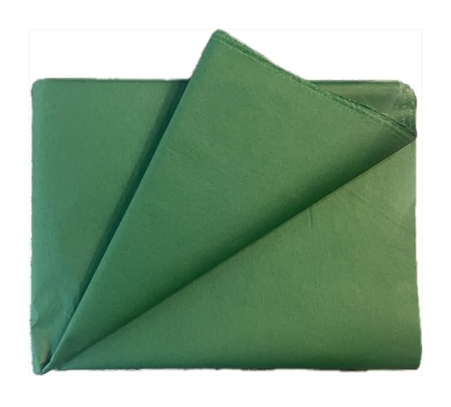 100 Sheets Dark Green MG Tissue Paper 20x30 Inches, Acid Free Craft Art