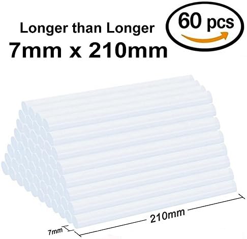 Hot Glue Stick, Lnkey 8.20'' Length and 0.27'' Diameter Mini Size Glue Stick for Most Glue Guns (60 Pack)