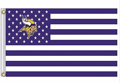 Minnesota Vikings Stars & Stripes FLAG 3 X 5 Feet Fan Merchandise
