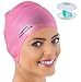 Swim Elite Silicone Swim Cap for Long Hair + FREE Nose Clip , LIMITED TIME OFFER!