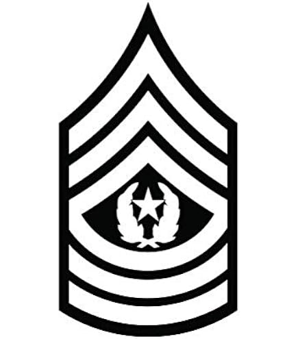Fagraphix E-9 Command Sergeant Major Insignia Sticker Decal Vinyl Us Army FA Vinyl - 1.25 Wide
