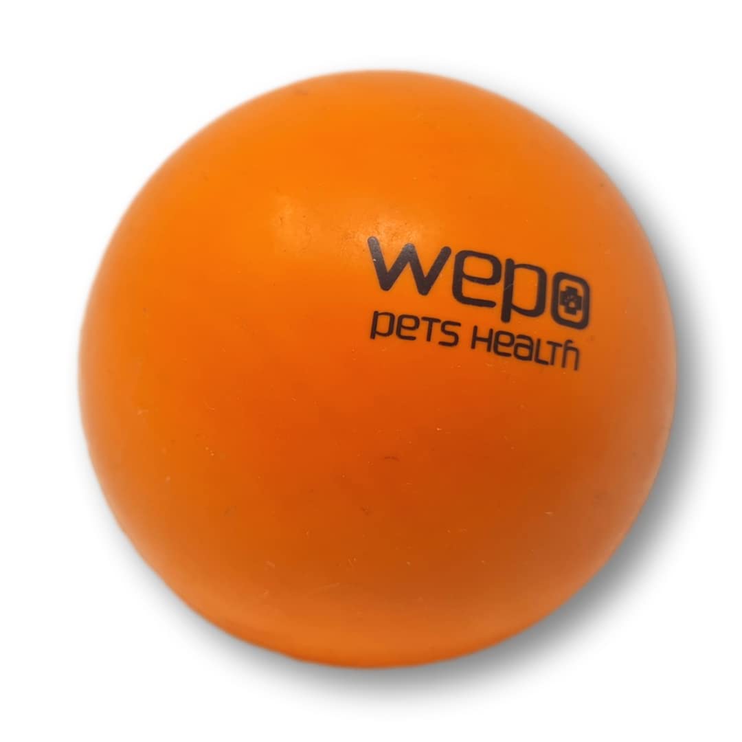 WEPO Ball for Dogs Diameter 6 cm Orange - Dog Toys - Throwing Ball Dog - Chew Toy Dog - Interactive Dog Toy Made of Solid Rubber - Bounces and Flies Well